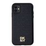 DKNY DKHMN61PSHRPSK iPhone 11 / Xr 6.1"czarny/black hardcase Leather Monogram Pattern Metal Logo MagSafe na NearMe.pl