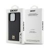 DKNY DKHMP15LPSHRPSK iPhone 15 Pro6.1" czarny/black hardcase Leather Pattern Monogram Metal Logo MagSafe na NearMe.pl