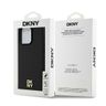 DKNY DKHMP15XPSHRPSK iPhone 15 Pro Max6.7" czarny/black hardcase Leather Monogram Pattern Metal Logo MagSafe na NearMe.pl
