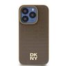 DKNY DKHMP15LPSHRPSW iPhone 15 Pro6.1" brązowy/brown hardcase Leather Monogram Pattern Metal Logo MagSafe na NearMe.pl