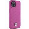 DKNY DKHMP15SPSHRPSP iPhone 15 / 14 / 136.1" różowy/pink hardcase Leather Pattern Metal Logo MagSafe na NearMe.pl