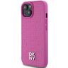 DKNY DKHMP15SPSHRPSP iPhone 15 / 14 / 136.1" różowy/pink hardcase Leather Pattern Metal Logo MagSafe na NearMe.pl