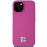 DKNY DKHMP15SPSHRPSP iPhone 15 / 14 / 136.1" różowy/pink hardcase Leather Pattern Metal Logo MagSafe na NearMe.pl
