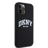 DKNY DKHMP12MSNYACH iPhone 12/12 Pro6.1" czarny/black hardcase Liquid Silicone White Printed Logo MagSafe na NearMe.pl