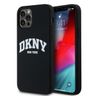 DKNY DKHMP12MSNYACH iPhone 12/12 Pro6.1" czarny/black hardcase Liquid Silicone White Printed Logo MagSafe na NearMe.pl