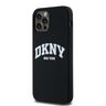 DKNY DKHMP12MSNYACH iPhone 12/12 Pro6.1" czarny/black hardcase Liquid Silicone White Printed Logo MagSafe na NearMe.pl