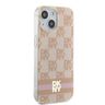 DKNY DKHMP15SHCPTSP iPhone 15 / 14 / 136.1" różowy/pink hardcase IML Checkered Mono Pattern & Printed Stripes MagSafe na NearMe.pl