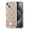 DKNY DKHMP15SHCPTSP iPhone 15 / 14 / 136.1" różowy/pink hardcase IML Checkered Mono Pattern & Printed Stripes MagSafe na NearMe.pl