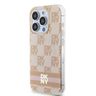 DKNY DKHMP15LHCPTSP iPhone 15 Pro6.1" różowy/pink hardcase IML Checkered Mono Pattern & Printed Stripes MagSafe na NearMe.pl