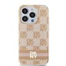 DKNY DKHMP15LHCPTSP iPhone 15 Pro6.1" różowy/pink hardcase IML Checkered Mono Pattern & Printed Stripes MagSafe na NearMe.pl