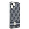 DKNY DKHMP15MHCPTSK iPhone 15 Plus /14 Plus 6.7" czarny/black hardcase IML Checkered Mono Pattern & Printed Stripes MagSafe na NearMe.pl