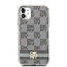 DKNY DKHMN61HCPTSE iPhone 11 / Xr6.1" beżowy/beige hardcase IML Checkered Mono Pattern & Printed Stripes MagSafe na NearMe.pl
