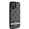 DKNY DKHCP15SPCPTSSK iPhone 15 / 14 / 136.1" czarny/black hardcase Leather Checkered Mono Pattern & Printed Stripes na NearMe.pl
