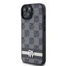 DKNY DKHCP15SPCPTSSK iPhone 15 / 14 / 136.1" czarny/black hardcase Leather Checkered Mono Pattern & Printed Stripes na NearMe.pl
