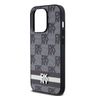 DKNY DKHCP14LPCPTSSK iPhone 14 Pro6.1" czarny/black hardcase Leather Checkered Mono Pattern & Printed Stripes na NearMe.pl