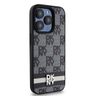 DKNY DKHCP15LPCPTSSK iPhone 15 Pro6.1" czarny/black hardcase Leather Checkered Mono Pattern & Printed Stripes na NearMe.pl