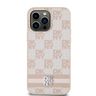 DKNY DKHCP14XPCPTSSP iPhone 14 Pro Max6.7" różowy/pink hardcase Leather Checkered Mono Pattern & Printed Stripes na NearMe.pl