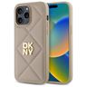 DKNY DKHCP14XPQDSLE iPhone 14 Pro Max    6.7" beżowy/beige Quilted Stack Logo na NearMe.pl