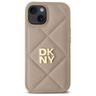 DKNY DKHCP15SPQDSLE iPhone 15 6.1"       beżowy/beige Quilted Stack Logo na NearMe.pl