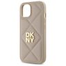 DKNY DKHCP15SPQDSLE iPhone 15 6.1"       beżowy/beige Quilted Stack Logo na NearMe.pl