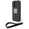DKNY DKHCP16SPBSWSK iPhone 16 6.1"       czarny/black hardcase Wrist Strap Stock Logo na NearMe.pl