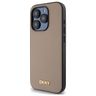 DKNY DKHMP15LPGHLME iPhone 15 Pro 6.1"   beżowy/beige hardcase Grained Metal Logo MagSafe na NearMe.pl