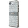 Etui DKNY Repeat Texture Pattern with    Tonal Stripe do iPhone 16e / 17e beżowy na NearMe.pl