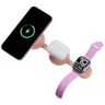 Ładowarka indukcyjna Bazic GoMag Trio 2  3w1 15W magnetyczna do iPhone/Watch/AirPods różowy na NearMe.pl