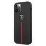 Ferrari FEOMSHCP12LBK iPhone 12 Pro Max czarny/black hardcase Off Track Leather Nylon Stripe na NearMe.pl