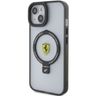 Ferrari FEHMP15MUSCAK iPhone 15 Plus /   14 Plus 6.7" transparentny dymny hardcase Ring Stand 2023 Collection MagSafe na NearMe.pl