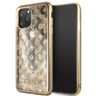 Guess GUHCN65PEOLGGO iPhone 11 ProMax złoty/gold hard case 4G Peony Liquid Glitter na NearMe.pl