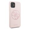 Guess GUHCN61LS4GLP iPhone 11 6,1 / Xrlight pink/jasnoróżowy hard case Silicone 4G Tone On Tone na NearMe.pl