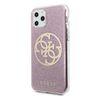 Guess GUHCN65PCUGLPI iPhone 11 Pro Max różowy/pink hard case 4G Circle Glitter na NearMe.pl
