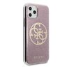 Guess GUHCN65PCUGLPI iPhone 11 Pro Max różowy/pink hard case 4G Circle Glitter na NearMe.pl