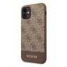 Guess GUHCN61G4GLBR iPhone 11 / Xr 6,1"brązowy/brown hard case 4G Stripe Collection na NearMe.pl