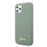 Guess GUHCN58LSLMGKA iPhone 11 Pro khaki hard case Silicone Vintage Gold Logo na NearMe.pl