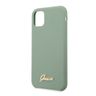 Guess GUHCN58LSLMGKA iPhone 11 Pro khaki hard case Silicone Vintage Gold Logo na NearMe.pl