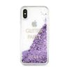 Guess GUHCPXGLUQPU iPhone X/Xsfioletowy/purple hard case Liquid Glitter Party na NearMe.pl