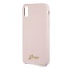 Guess GUHCPXLSLMGLP iPhone X/Xsjasnoróżowy/light pink hard case Silicone Vintage Gold Logo na NearMe.pl