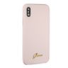 Guess GUHCPXLSLMGLP iPhone X/Xsjasnoróżowy/light pink hard case Silicone Vintage Gold Logo na NearMe.pl