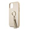 Guess GUHCN58RSSABE iPhone 11 Probeige/beżowy hard case Saffiano with ring stand na NearMe.pl