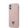 Guess GUHCP12SLSTMLP iPhone12 mini 5,4" jasnoróżowy/light pink hardcase Silicone Triangle Logo na NearMe.pl