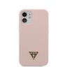 Guess GUHCP12SLSTMLP iPhone12 mini 5,4" jasnoróżowy/light pink hardcase Silicone Triangle Logo na NearMe.pl
