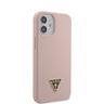 Guess GUHCP12SLSTMLP iPhone12 mini 5,4" jasnoróżowy/light pink hardcase Silicone Triangle Logo na NearMe.pl