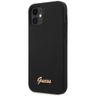 Guess GUHCP12SLSLMGBK iPhone 12 mini 5,4" black/czarny hardcase Silicone Script Gold Logo na NearMe.pl