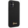 Guess GUHCP12SLSLMGBK iPhone 12 mini 5,4" black/czarny hardcase Silicone Script Gold Logo na NearMe.pl