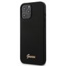 Guess GUHCP12LLSLMGBK iPhone12 Pro Max 6,7" black/czarny hardcase Silicone Script Gold Logo na NearMe.pl