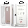 Guess GUHCP12SLSLMGLP iPhone12 mini 5,4" jasnoróżowy/light pink hardcase Silicone Script Gold Logo na NearMe.pl