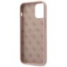 Guess GUHCP12SLSLMGLP iPhone12 mini 5,4" jasnoróżowy/light pink hardcase Silicone Script Gold Logo na NearMe.pl