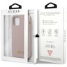 Guess GUHCP12LLSLMGLP iPhone 12 Pro Max 6,7" jasnoróżowy/light pink hardcase Silicone Script Gold Logo na NearMe.pl